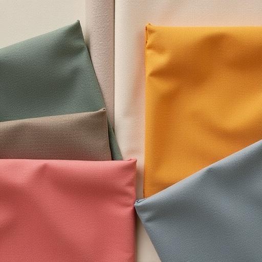 A collection of custom fabric swatches showcasing diverse textures and colours.